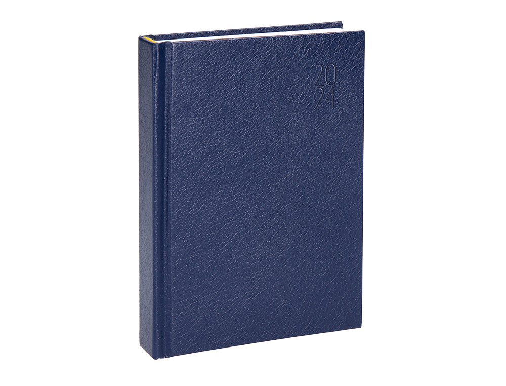 AGENDA ENCADERNADA LIDERPAPEL CORFU 15X21 CM 2024 DIA PAGINA PAPEL 60 GR COR AZUL IDIOMA PORTUGUES