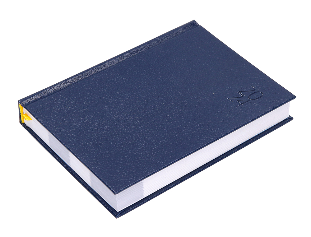 AGENDA ENCADERNADA LIDERPAPEL CORFU 15X21 CM 2024 DIA PAGINA PAPEL 60 GR COR AZUL IDIOMA PORTUGUES