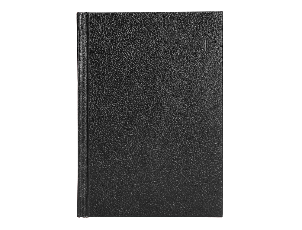 AGENDA ENCADERNADA LIDERPAPEL CORFU 15X21 CM 2024 DIA PAGINA PAPEL 60 GR COR PRETO IDIOMA PORTUGUES