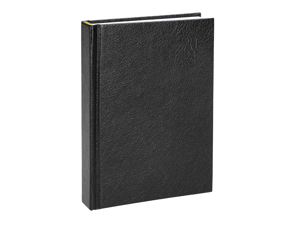 AGENDA ENCADERNADA LIDERPAPEL CORFU 15X21 CM 2024 DIA PAGINA PAPEL 60 GR COR PRETO IDIOMA PORTUGUES