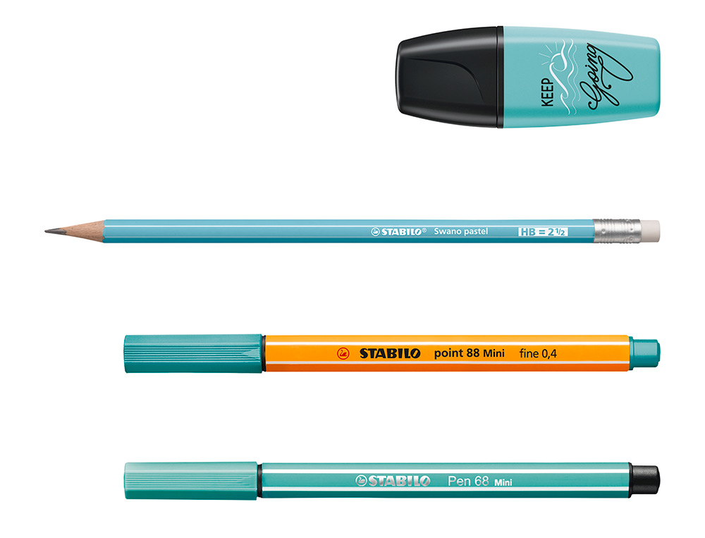 CONJUNTO STABILO PASTEL LOVE MINI WORLD PEN 68 / POINT 88 / BOSS / SWANO 35 UNIDADES SORTIDAS
