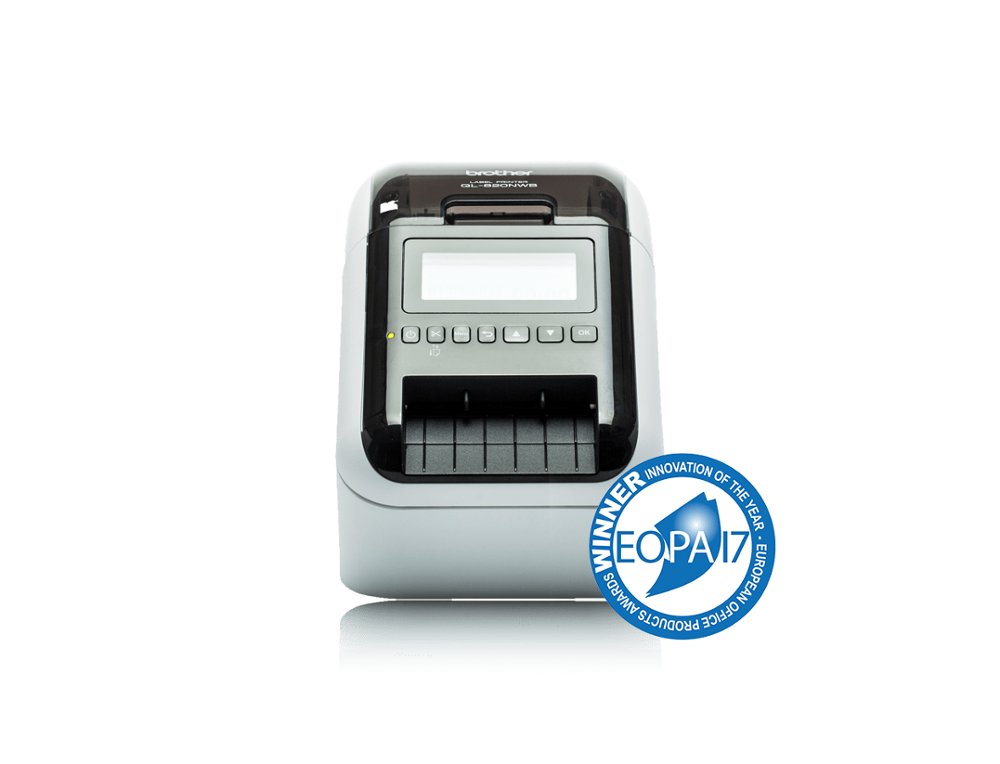 IMPRESSORA DE ETIQUETAS BROTHER QL820NWBC TERMICA BICOLOR VELOCIDADE 176 MM/S LARGURA MAXIMA 6,2 CM USB 2.0 BLUETOOTH