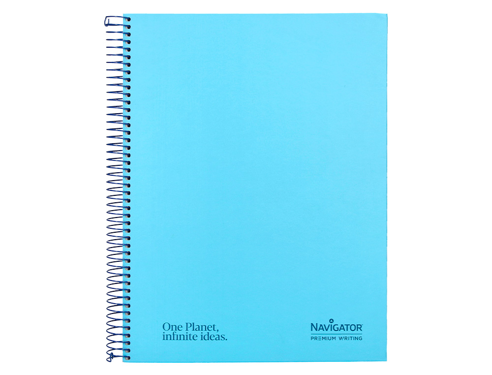 CADERNO ESPIRAL NAVIGATOR A4 MICRO CAPA FORRADA 80 F 80 GR PAUTADO 1 BANDA COR CELESTE