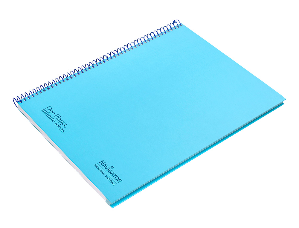 CADERNO ESPIRAL NAVIGATOR A4 MICRO CAPA FORRADA 80 F 80 GR PAUTADO 1 BANDA COR CELESTE