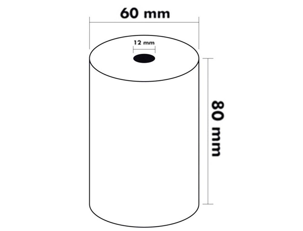 ROLO TERMICO PARA IMPRESSORA GREENING 80 MM LARGURA X 60 MM DIAMETRO SEM BISFENOL EM PAPEL DE 70 GR