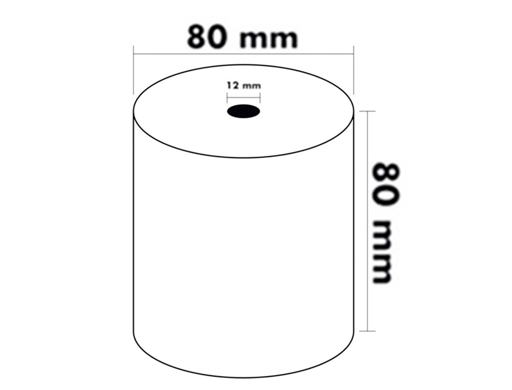 ROLO TERMICO PARA IMPRESSORA Q-CONNECT 80 MM LARGURA X 80 MM DIAMETRO SEM BISFENOL EM PAPEL DE 70 GR