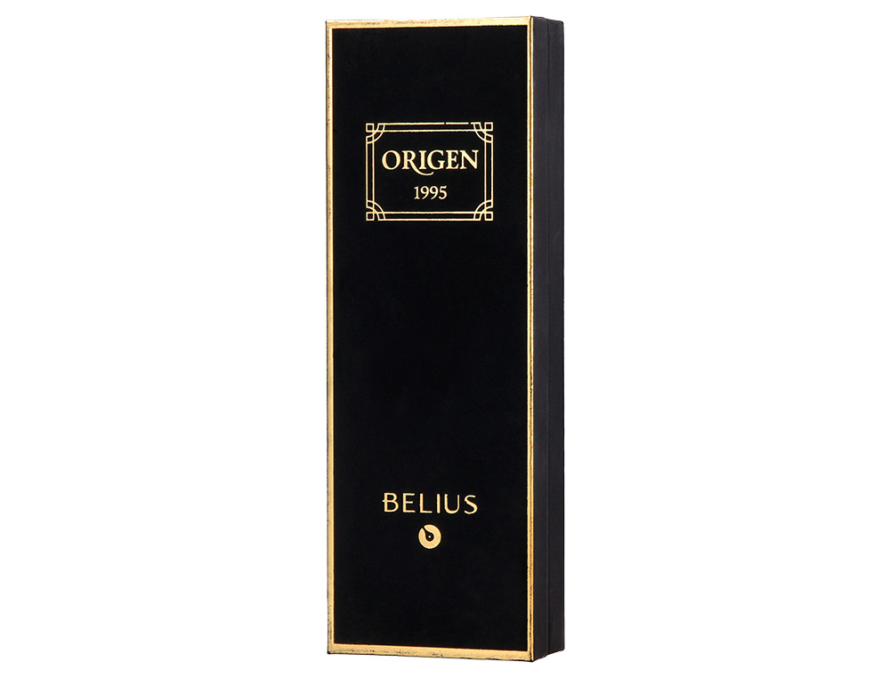 ROLLER BELIUS ORIGEN 1995 ALUMINIO TEXTURA ESCOVADO COR PRETO TINTA PRETA CAIXA DESIGN