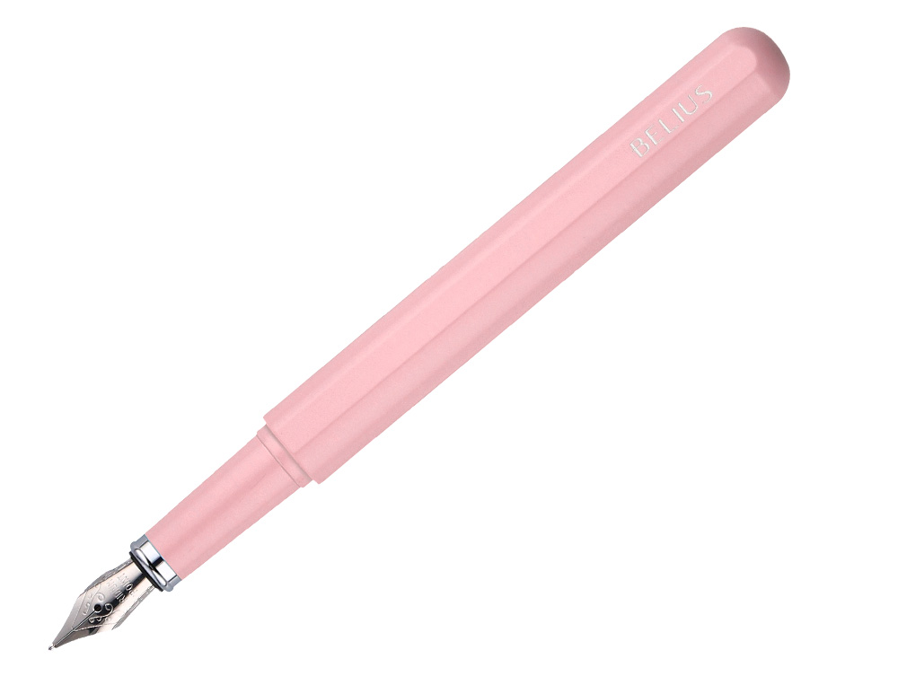 CANETA E BOLSA EM IMITACAO PELE BELIUS SPACE B DESENHO MINIMALISTA ROSA TINTA AZUL CAIXA DESIGN