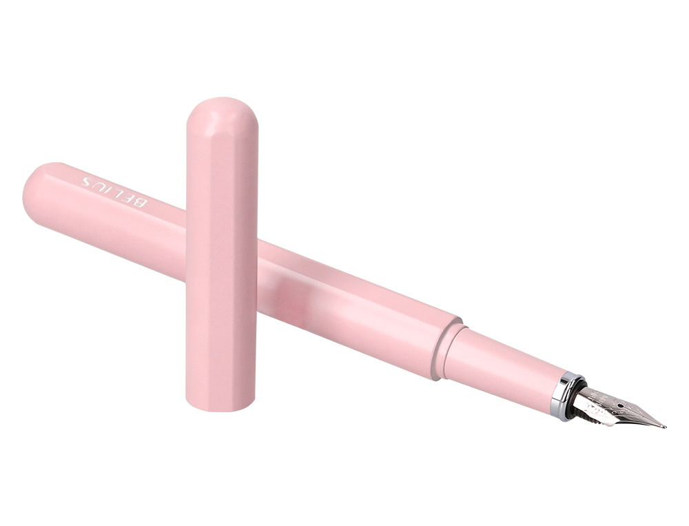 CANETA E BOLSA EM IMITACAO PELE BELIUS SPACE B DESENHO MINIMALISTA ROSA TINTA AZUL CAIXA DESIGN