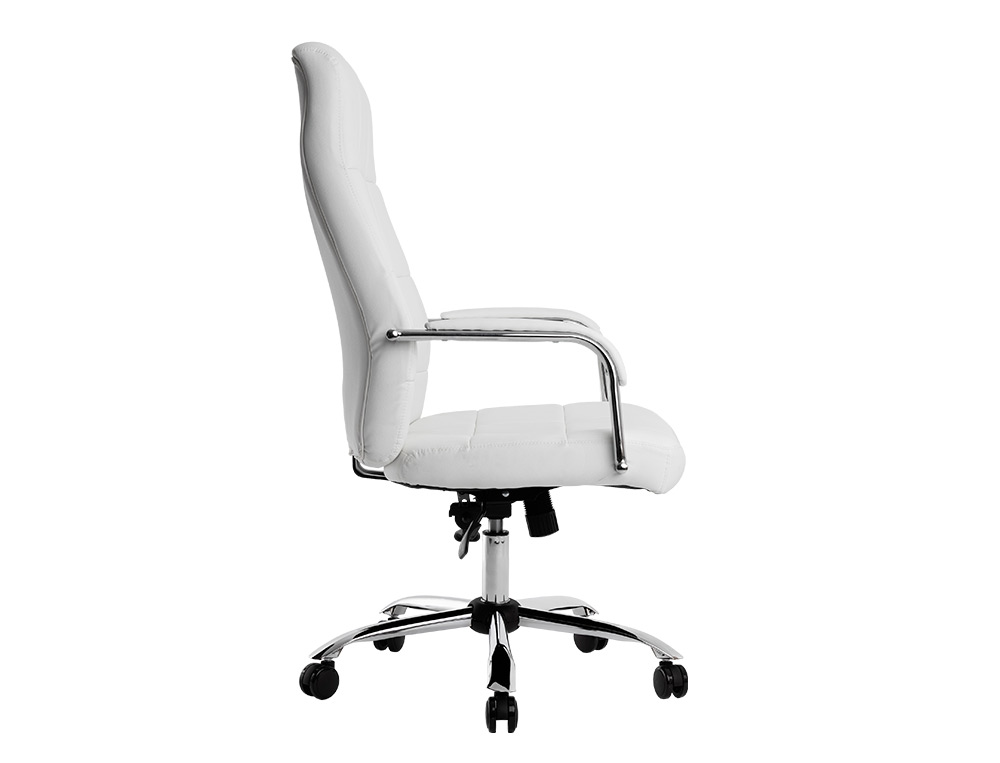 CADEIRA DE DIRECAO Q-CONNECT PIAVE IMIT DE PELE BASE METAL ALT MAX 1250 MM LARG 610 MM PROF 700 MM RODAS PREMIUM COR BRA