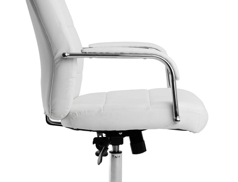 CADEIRA DE DIRECAO Q-CONNECT PIAVE IMIT DE PELE BASE METAL ALT MAX 1250 MM LARG 610 MM PROF 700 MM RODAS PREMIUM COR BRA