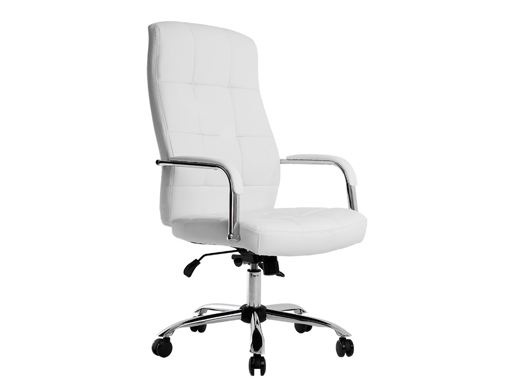 CADEIRA DE DIRECAO Q-CONNECT PIAVE IMIT DE PELE BASE METAL ALT MAX 1250 MM LARG 610 MM PROF 700 MM RODAS PREMIUM COR BRA