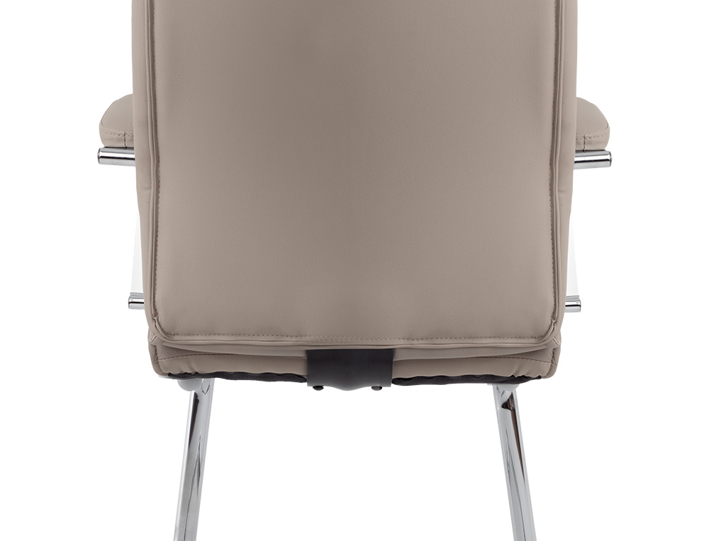 CADEIRA DE ESCRITORIO Q-CONNECT MODENA IMIT DE PELE BASE METAL ALT MAX 1050 MM LARG 630 MM PROF 650 COR CINZA