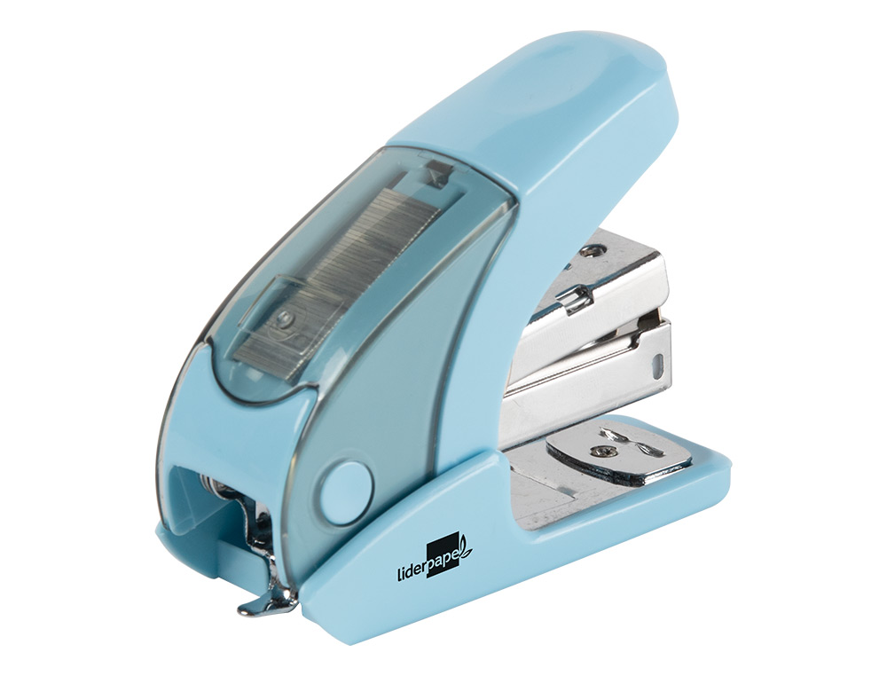 AGRAFADOR LIDERPAPEL MICRO COM OFERTA DE CAIXA DE 1000 AGRAFES 24/6, 26/6 CAPACIDADE 20 FOLHAS