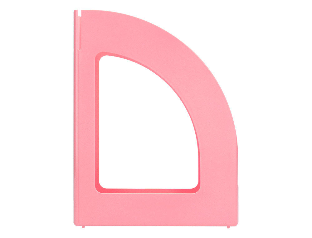PORTA REVISTAS PLASTICO Q-CONNECT COR ROSA PASTEL