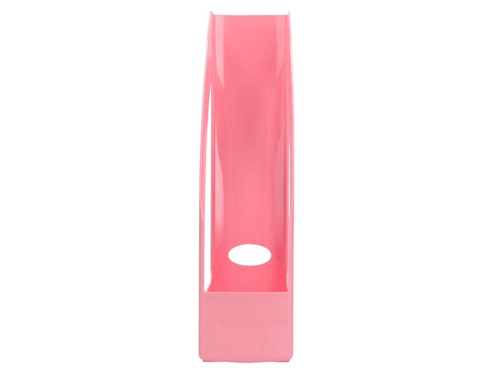 PORTA REVISTAS PLASTICO Q-CONNECT COR ROSA PASTEL