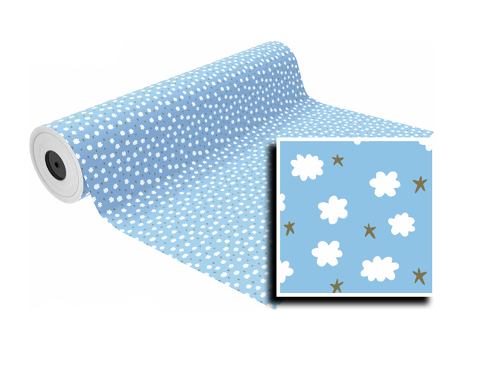 PAPEL FANTASIA BASIKA IN1903-A BOBINE LARGURA 62 CM COMPRIMENTO 85 M PESO 4 KG GRAMAGEM 60 GR