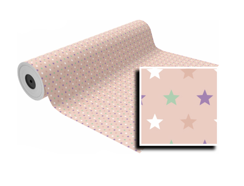 PAPEL FANTASIA BASIKA IN2104-D BOBINE LARGURA 31 CM COMPRIMENTO 85 M PESO 2 KG GRAMAGEM 60 GR