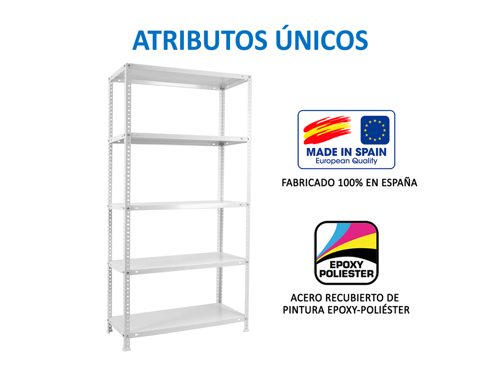 ESTANTE METALICA SIMONRACK ADVANTAGE MINI 5/400 COR BRANCO 5 PRATELEIRAS 75 KG POR PRATELEIRAS 180X80X40 CM