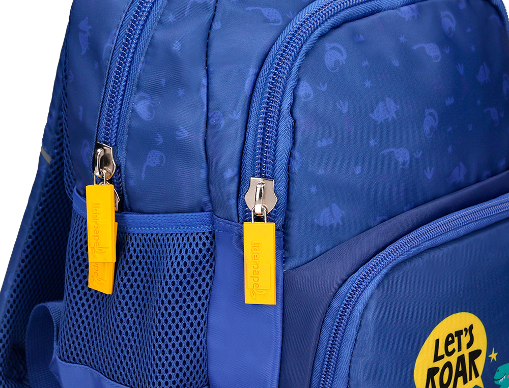 MOCHILA ESCOLAR LIDERPAPEL MULTIBOLSO INFANTIL DESENHO DINOSSAUROS 350X110X270 MM