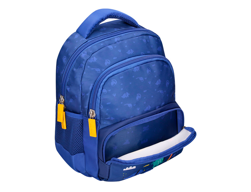 MOCHILA ESCOLAR LIDERPAPEL MULTIBOLSO INFANTIL DESENHO DINOSSAUROS 350X110X270 MM