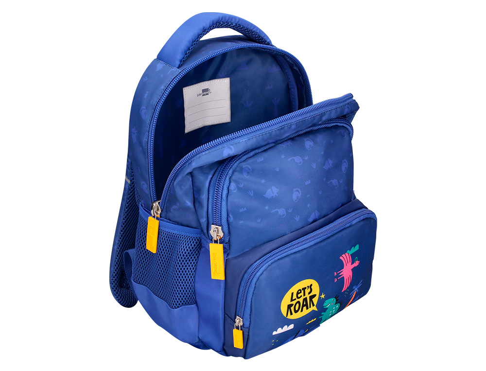 MOCHILA ESCOLAR LIDERPAPEL MULTIBOLSO INFANTIL DESENHO DINOSSAUROS 350X110X270 MM
