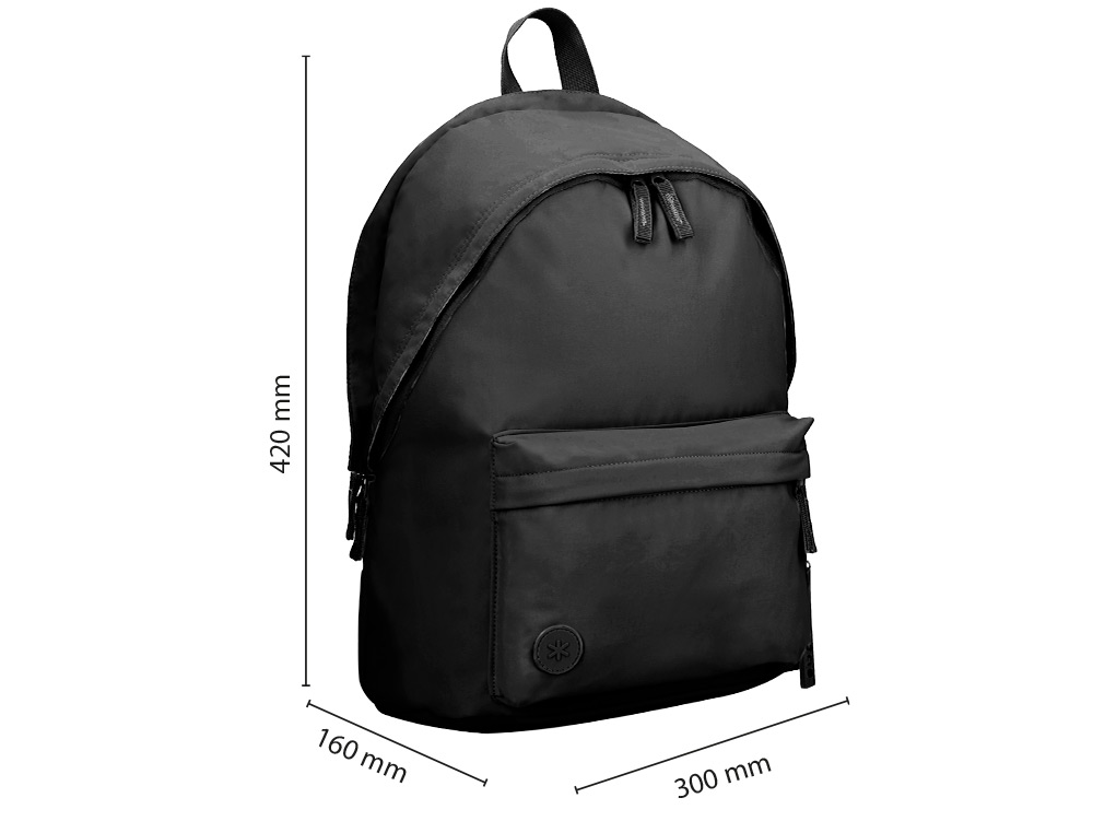 MOCHILA ANTARTIK TEENS 20L COMPARTIMENTO PARA PORTATIL COR PRETO 420X160X300 MM
