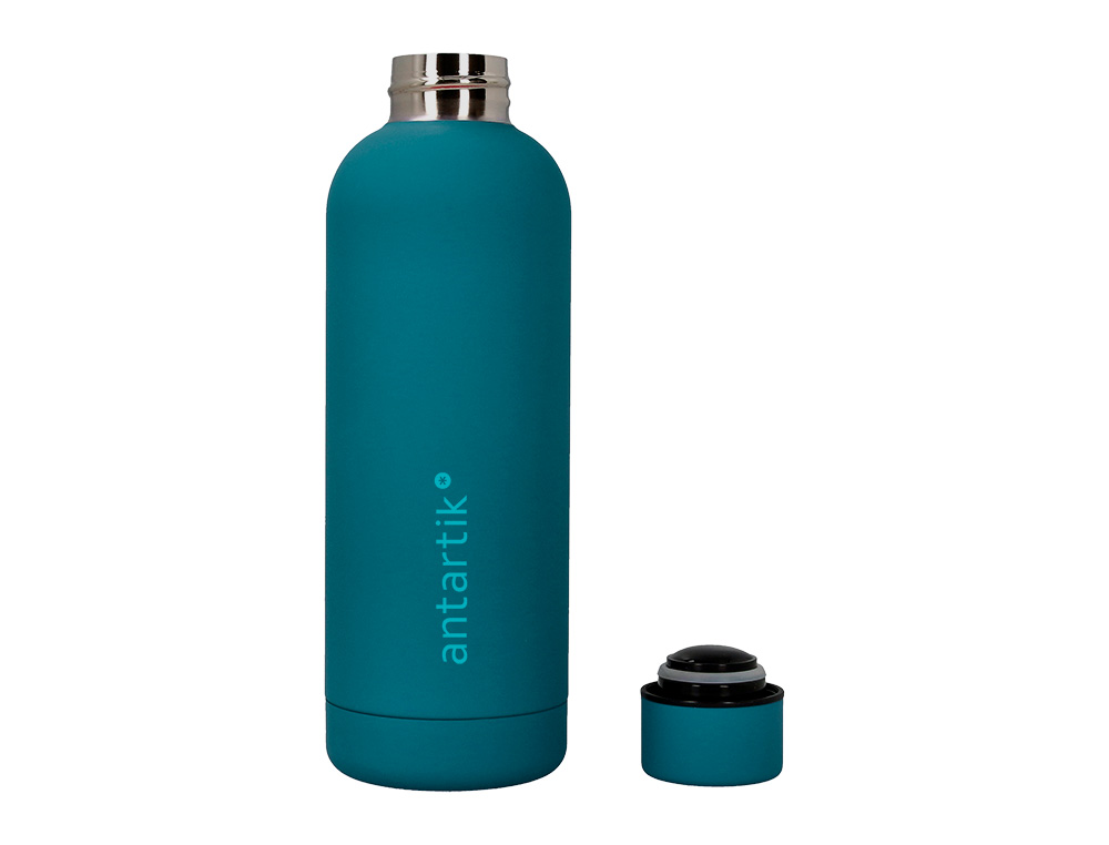 GARRAFA ANTARTIK ISOTERMICA ACO INOXIDAVEL LIVRE DE BPA COR TURQUESA 500 ML
