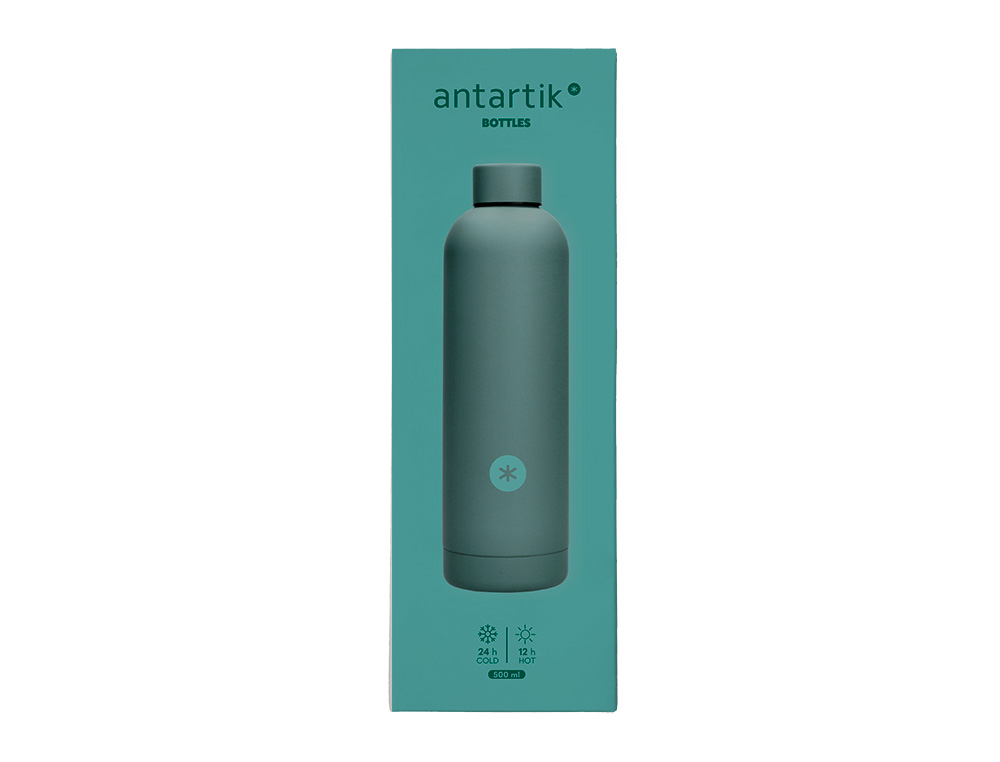GARRAFA ANTARTIK ISOTERMICA ACO INOXIDAVEL LIVRE DE BPA COR TURQUESA 500 ML