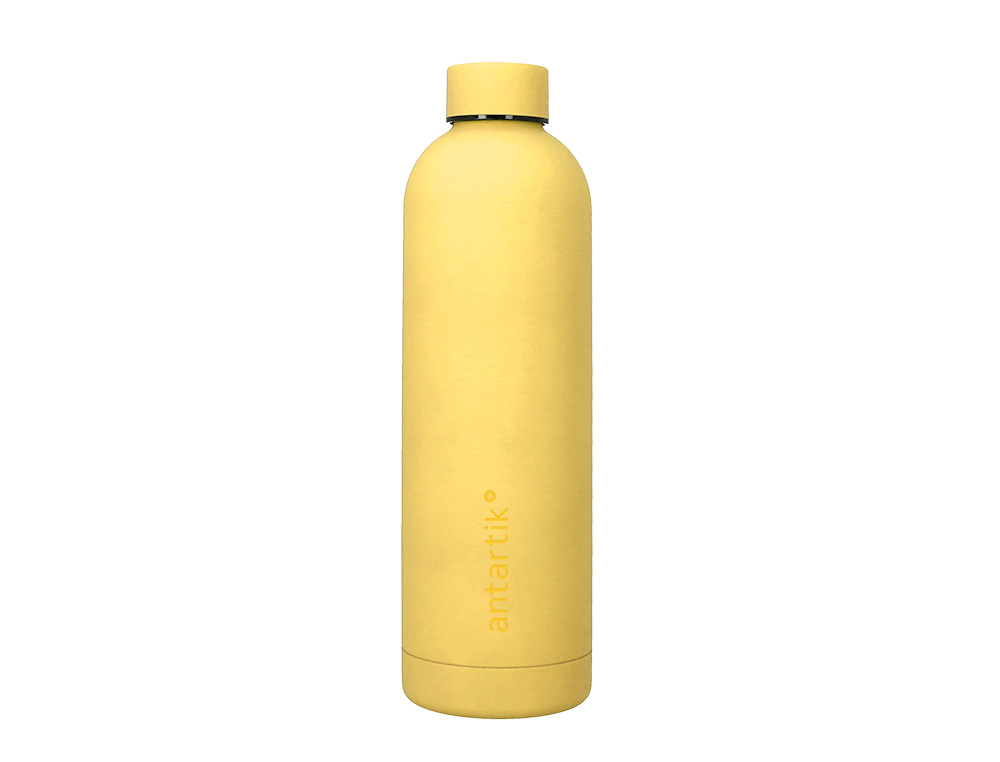 GARRAFA ANTARTIK ISOTERMICA ACO INOXIDAVEL LIVRE DE BPA COR AMARELO 750 ML