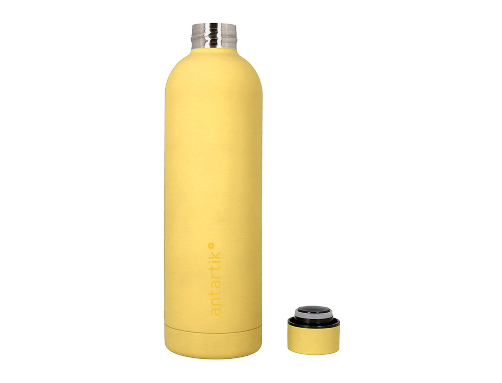 GARRAFA ANTARTIK ISOTERMICA ACO INOXIDAVEL LIVRE DE BPA COR AMARELO 750 ML
