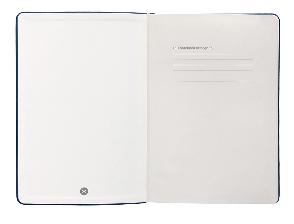 CADERNO COM ELASTICO ANTARTIK NOTES CAPA DURA A5 QUADRICULADO AZUL MARINHO 100 FOLHAS 80 GR FSC