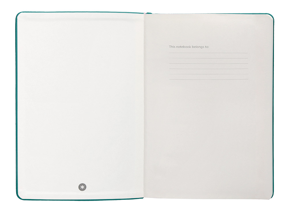 CADERNO COM ELASTICO ANTARTIK NOTES CAPA DURA A5 PAUTADO VERDE AGUA-MARINHA 100 FOLHAS 80 GR FSC
