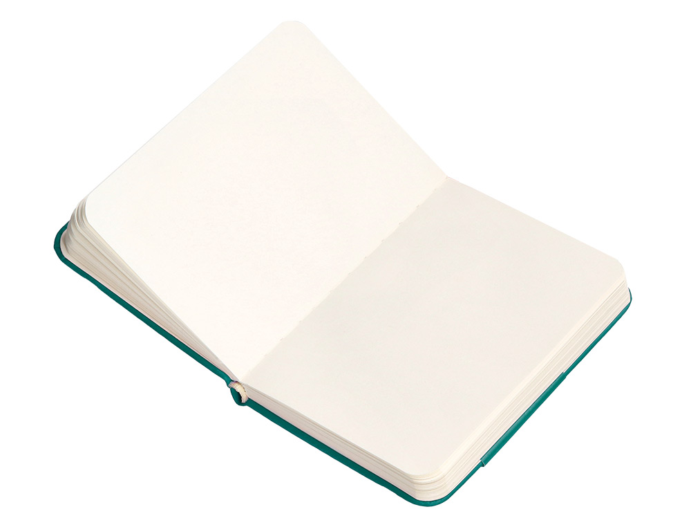 CADERNO COM ELASTICO ANTARTIK NOTES CAPA DURA A7 LISO VERDE AGUA-MARINHA 80 FOLHAS 80 GR FSC