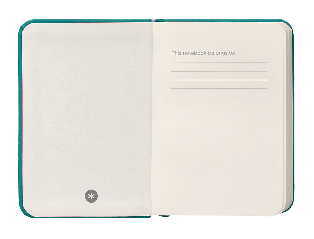 CADERNO COM ELASTICO ANTARTIK NOTES CAPA DURA A7 LISO VERDE AGUA-MARINHA 80 FOLHAS 80 GR FSC