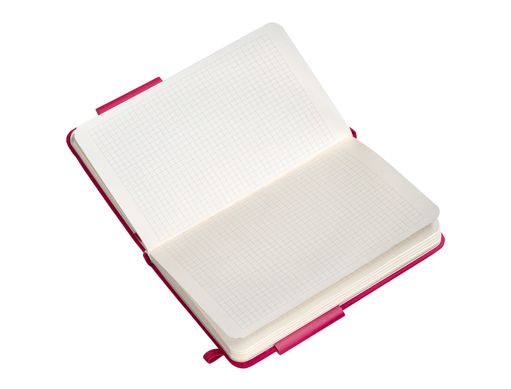 CADERNO COM ELASTICO ANTARTIK NOTES CAPA DURA A6 QUADRICULADO FUCSIA 100 FOLHAS 80 GR FSC