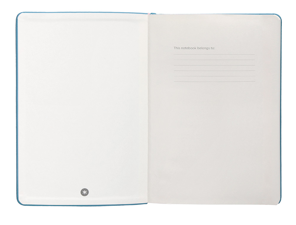 CADERNO COM ELASTICO ANTARTIK NOTES CAPA DURA A5 PONTILHADO AZUL CLARO 100 FOLHAS 80 GR FSC
