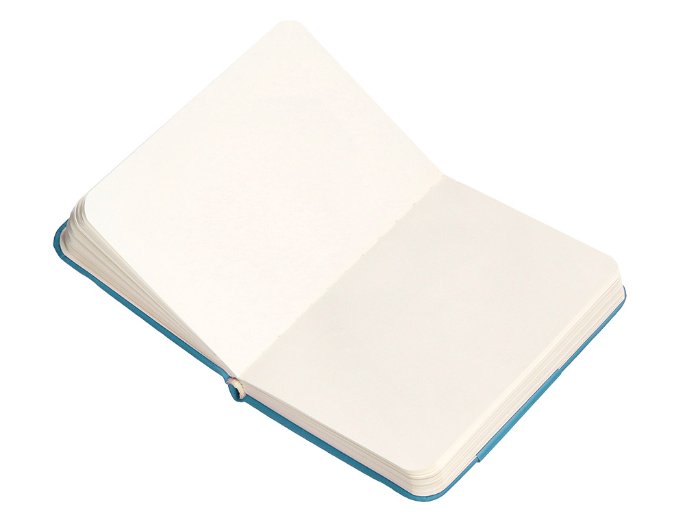 CADERNO COM ELASTICO ANTARTIK NOTES CAPA DURA A7 LISO AZUL CLARO 80 FOLHAS 80 GR FSC