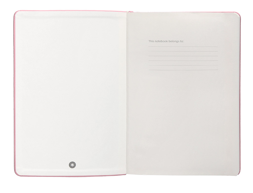 CADERNO COM ELASTICO ANTARTIK NOTES CAPA DURA A5 PAUTADO ROSA PASTEL 100 FOLHAS 80 GR FSC