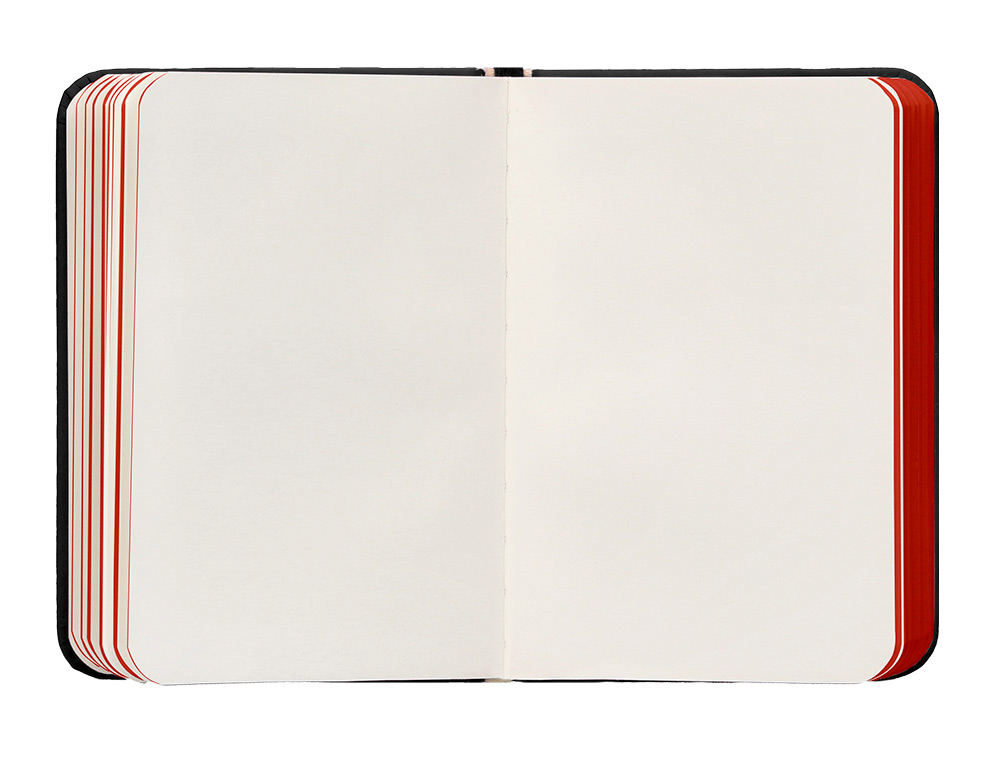 CADERNO COM ELASTICO ANTARTIK NOTES CAPA DURA A7 LISO PRETO E VERMELHO 80 FOLHAS 80 GR FSC