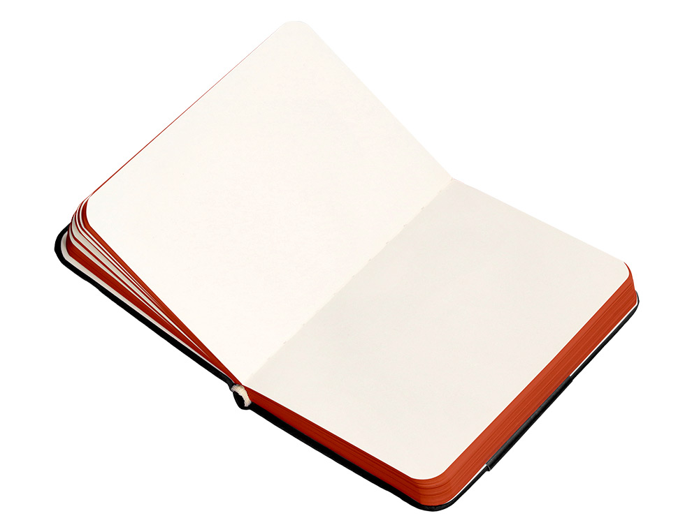 CADERNO COM ELASTICO ANTARTIK NOTES CAPA DURA A7 LISO PRETO E VERMELHO 80 FOLHAS 80 GR FSC
