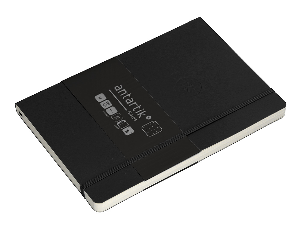 CADERNO COM ELASTICO ANTARTIK NOTES CAPA MOLE A5 PONTILHADO PRETO 80 FOLHAS 80 GR FSC