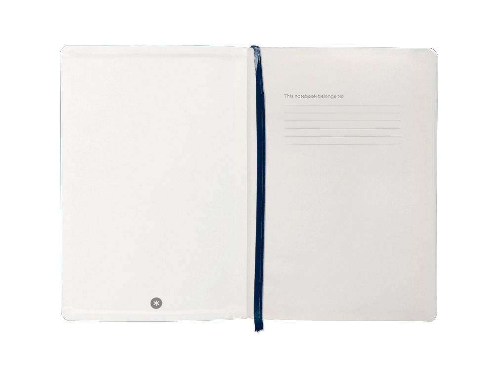 CADERNO COM ELASTICO ANTARTIK NOTES CAPA MOLE A5 PONTILHADO AZUL MARINHO 80 FOLHAS 80 GR FSC