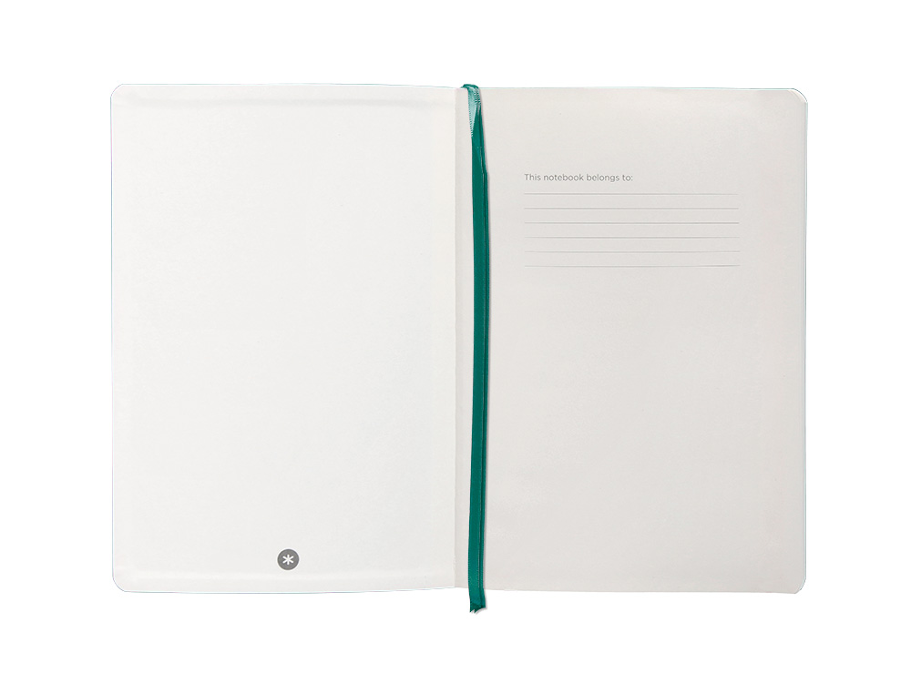CADERNO COM ELASTICO ANTARTIK NOTES CAPA MOLE A5 LISO VERDE AGUA-MARINHA 80 FOLHAS 80 GR FSC