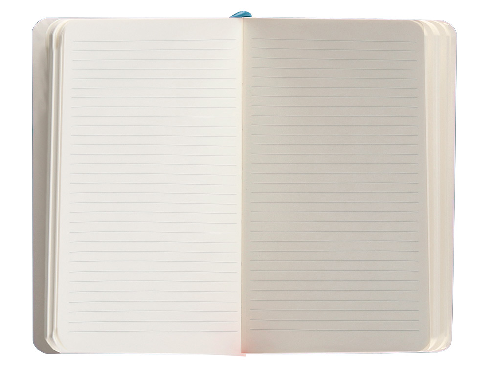 CADERNO COM ELASTICO ANTARTIK NOTES CAPA MOLE A6 PAUTADO AZUL CLARO 100 FOLHAS 80 GR FSC