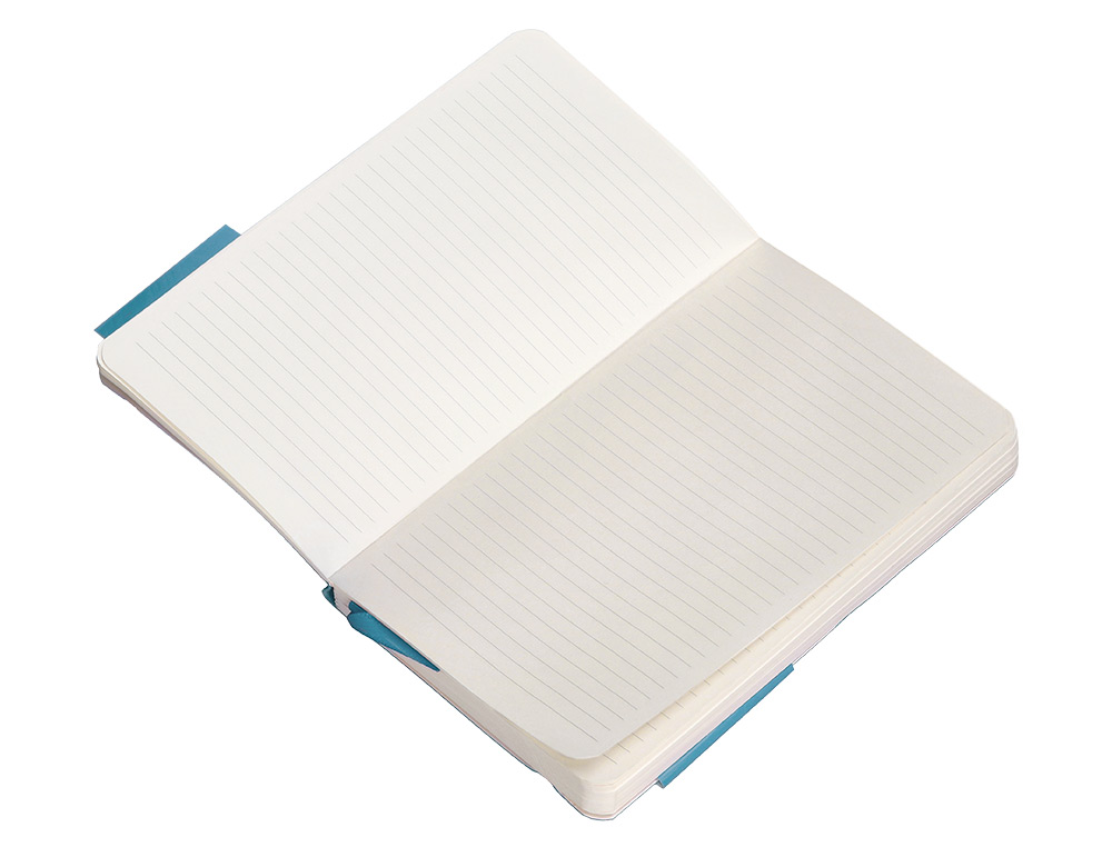CADERNO COM ELASTICO ANTARTIK NOTES CAPA MOLE A6 PAUTADO AZUL CLARO 100 FOLHAS 80 GR FSC