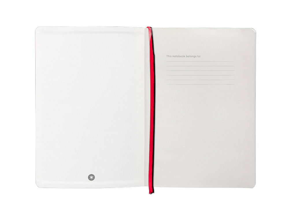 CADERNO COM ELASTICO ANTARTIK NOTES CAPA MOLE A5 PONTILHADO PRETO E VERMELHO 80 FOLHAS 80 GR FSC
