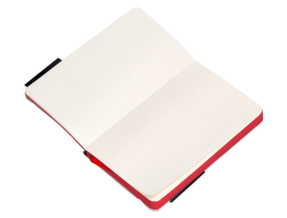 CADERNO COM ELASTICO ANTARTIK NOTES CAPA MOLE A6 LISO PRETO E VERMELHO 100 FOLHAS 80 GR FSC