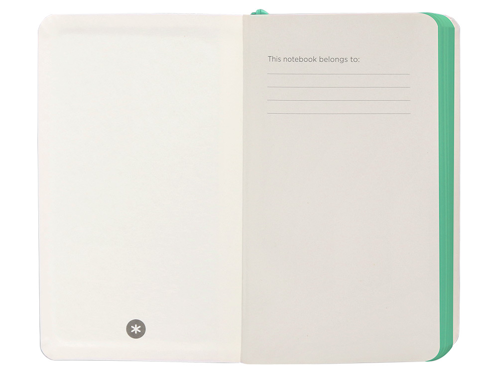 CADERNO COM ELASTICO ANTARTIK NOTES CAPA MOLE A6 QUADRICULADO CINZA E TURQUESA 100 FOLHAS 80 GR FSC