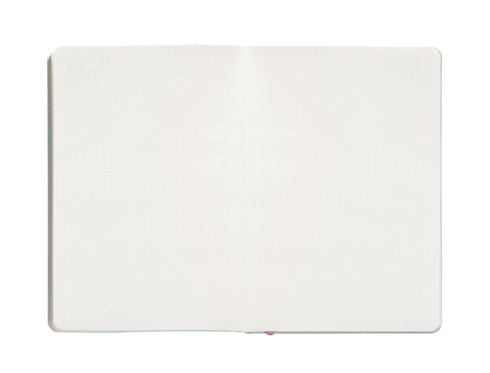 CADERNO COM ELASTICO ANTARTIK NOTES CAPA MOLE A5 PONTILHADO ROSA E TURQUESA 80 FOLHAS 80 GR FSC